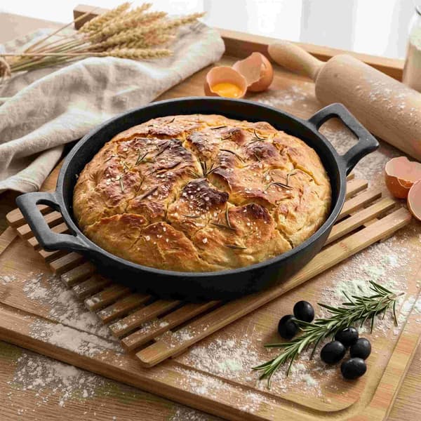 STØBEJERNSPANDE TIL BAGNING, GRATINERING, STEGNING OG SERVERINGSFAT