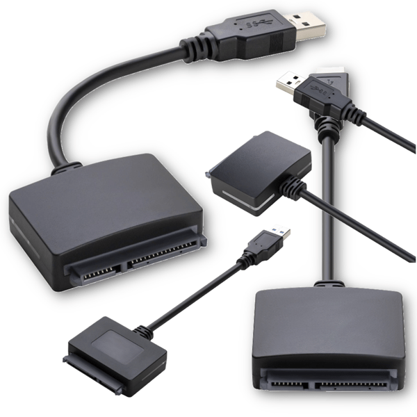 USB 3.0 til SATA konverter - Adapter til 2,5 tommer eksterne HDD SSD drev