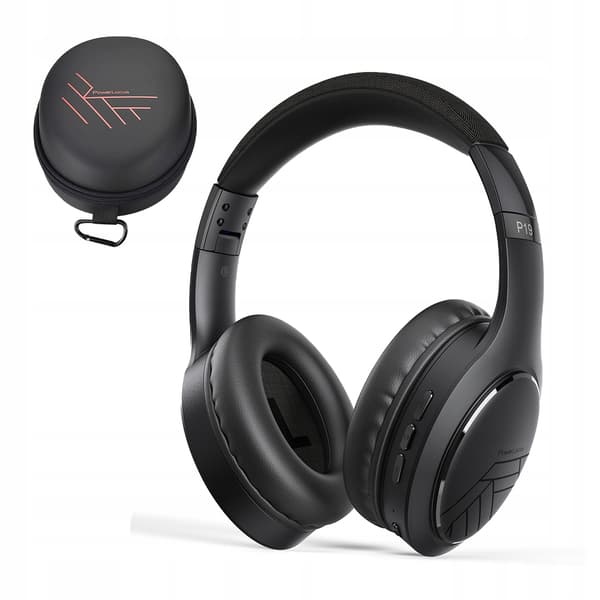 PowerLocus P19 Bluetooth-hovedtelefoner med 4 EQ-tilstande, 60 timer, foldbare med etui