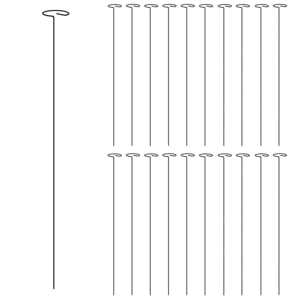 vidaXL Växtstöd, 20 st, mörkgröna, 61 cm, stål