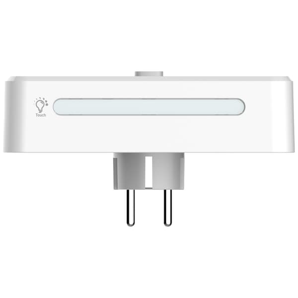 Beline strømskinne med LED-baggrundsbelysning 2xUSB-A/USB-C/2xAC hvid