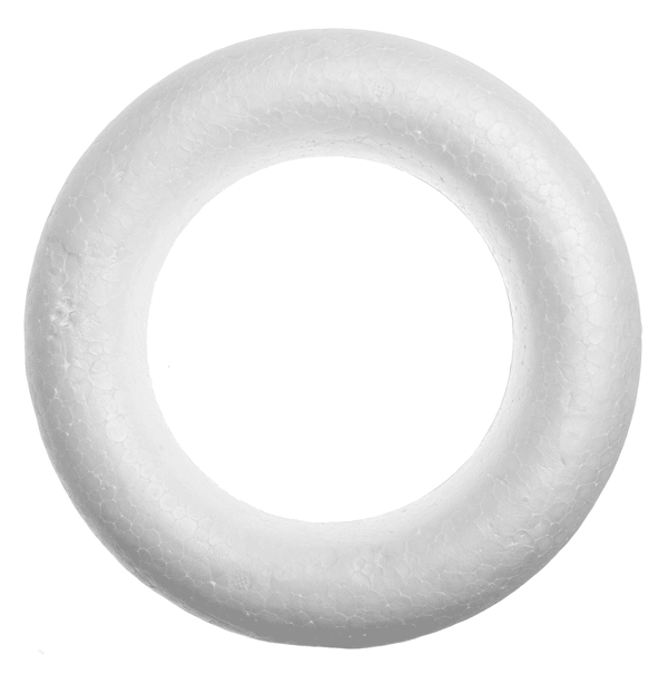 Frigolitringar, diameter 22 cm, 6-pack.