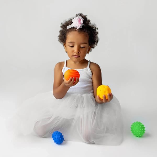 Sensorky Sensory Balls-set, 5 st, 6 månader+, för mödravård