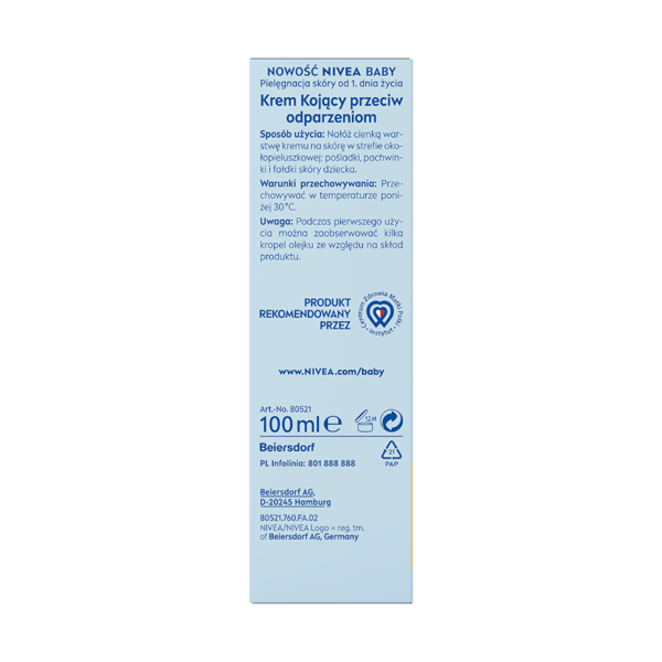 NIVEA BABY Beroligende creme mod bleierudslet 100 ml