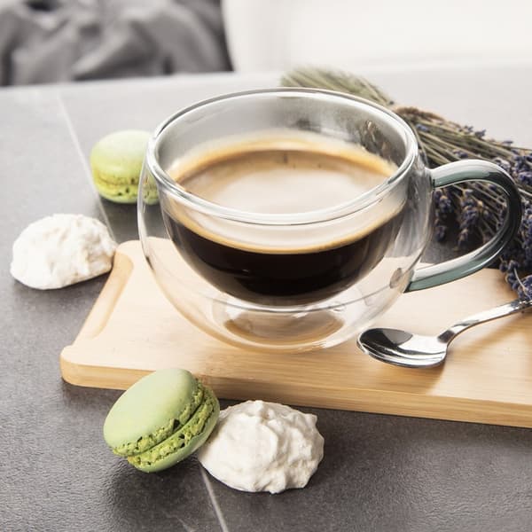 Termoglas med dubbel vägg för kaffe och te DOUBLE 300 ml 2 st