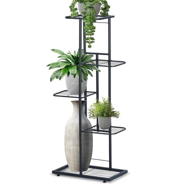 Blomsterstand metal sort 5-niveauer 96 cm