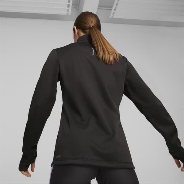 Puma RUN MICRO FLEECE 1/2 ZIP dame sweatshirt sort 52405501 r L
