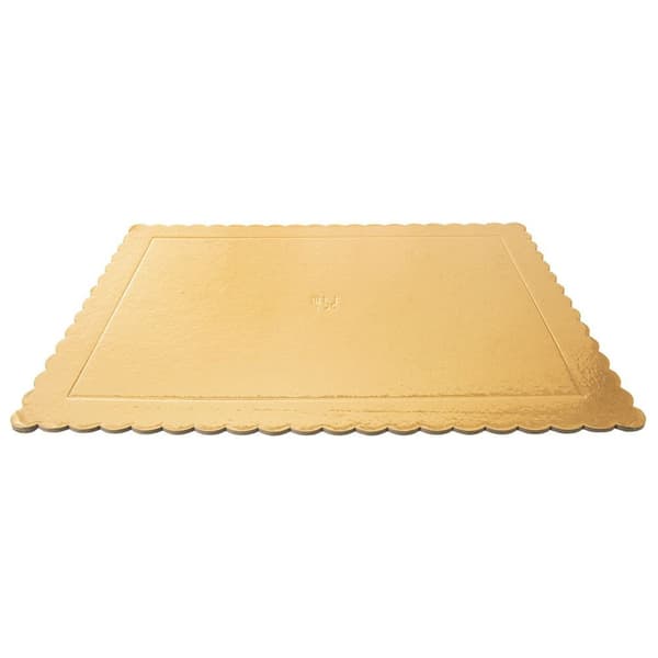 Kagebund, gylden rektangulær kage 40x30 cm