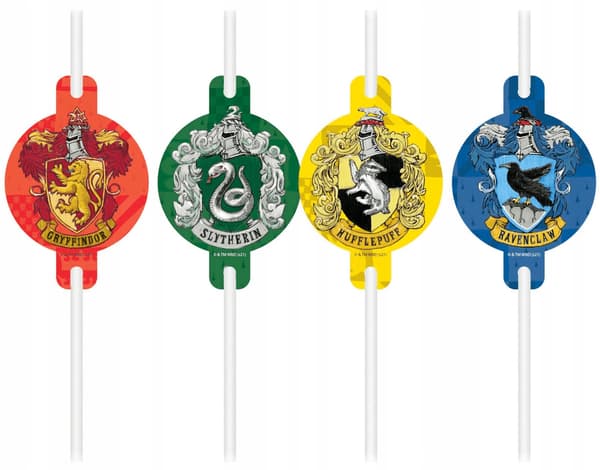 Sugrör HARRY POTTER Hogwarts Födelsedag 4 st.