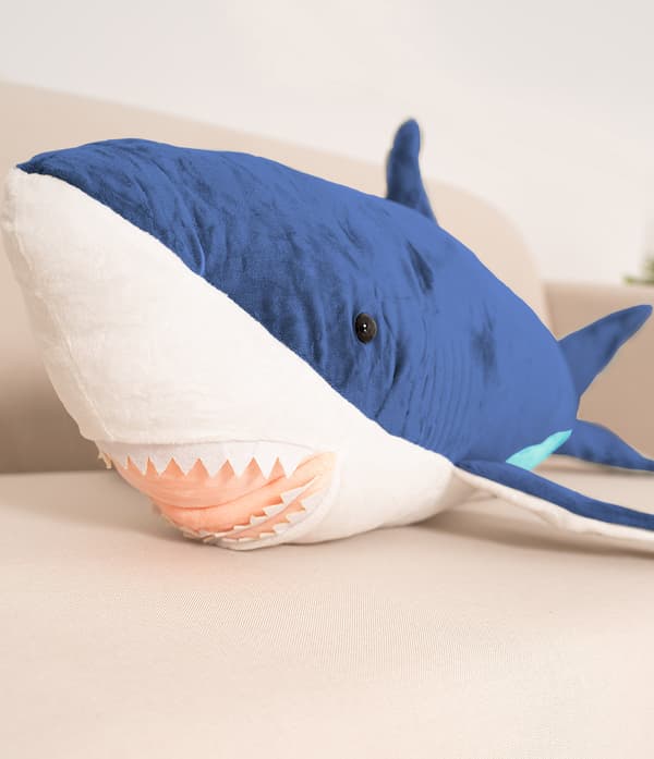 Teddy Bear Gustaw Shark ADI blå 60cm