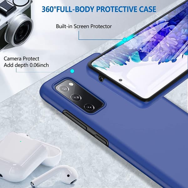 BUMPER ETUI TIL SAMSUNG GALAXY S20 FE BLÅ SORT FULD SM-G785F