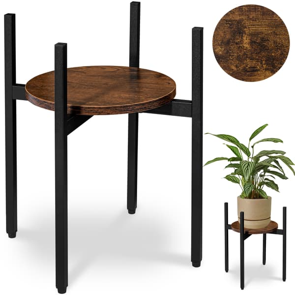 Torre Rustic loft stående blomsterstander 40 cm sort