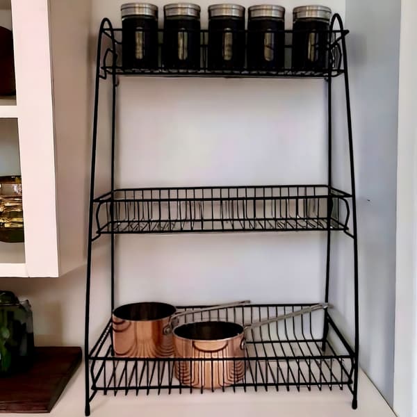 STANDHYLDE KRYDDERIERORGANIZER METAL KRYDDERIEBOX SORT ORGANIZER