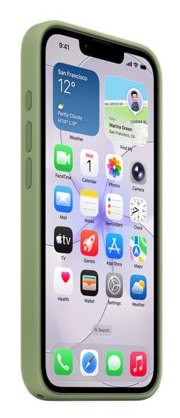 APPLE Silikone-etui med MagSafe til iPhone 17e Lys Mos