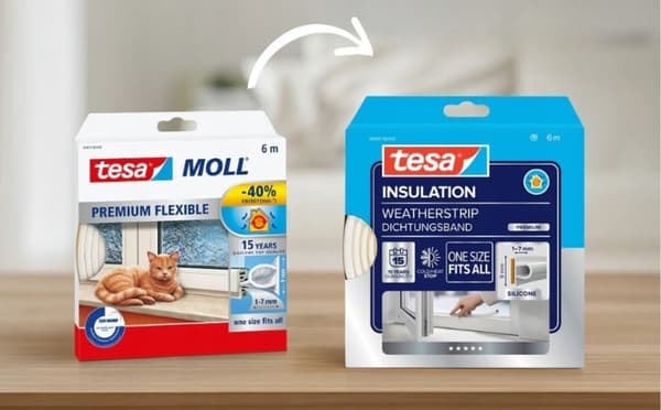 TESA PREMIUM FLEXIBLE, HVID, 6M