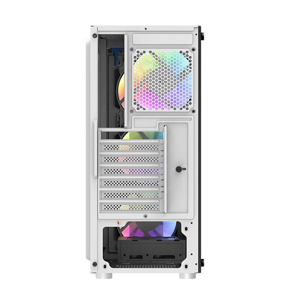 Darkflash DK151 LED computerkabinet (hvid) + 3 RGB blæsere