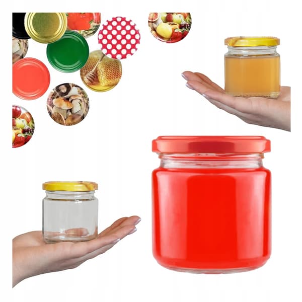 48x Glas 200ML + LÅG FI66 SYLTEKONSERVERING TIL PATÉSYLTEKONSERVERING