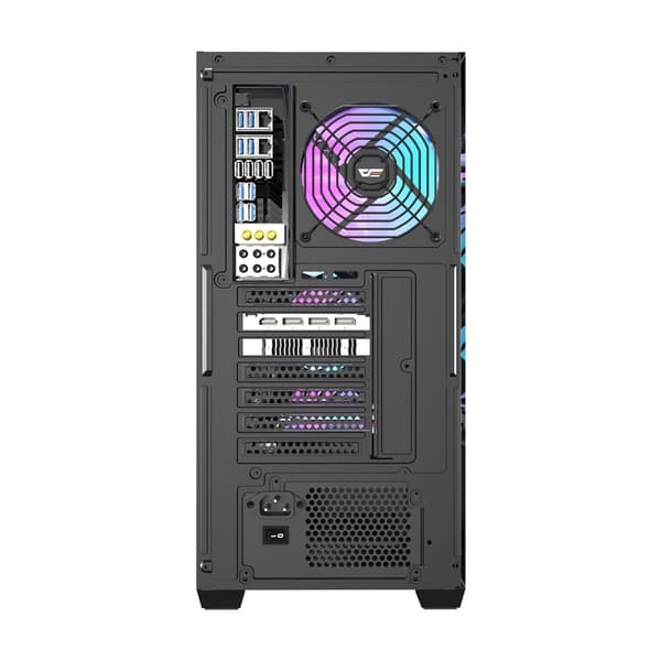 Darkflash DS900WD Tietokonekotelo (Musta) + 4 Tuuletinta