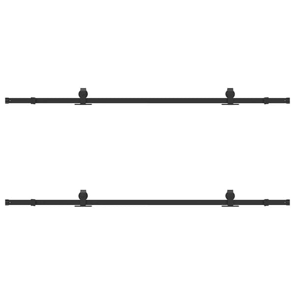 vidaXL skydedørsinstallationssystem 213,5 cm stål sort