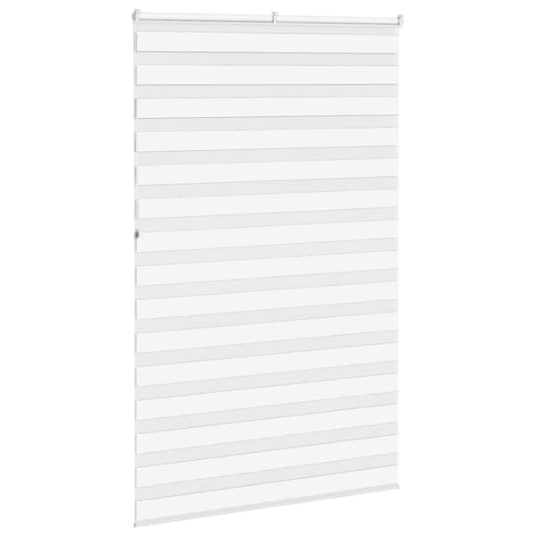 vidaXL Zebrarullgardin, vit, tygbredd 135,9 cm, polyester