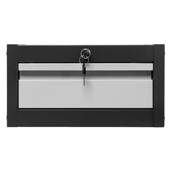 Mega-M værktøjsskab til arbejdsborde 1 skuffe 37x48,6x19 cm system 01 graffiti og grå front