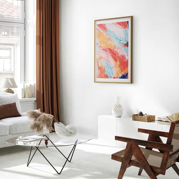 Plakat - Farverig Harmoni - dynamiske farveovergange i pastelfarver