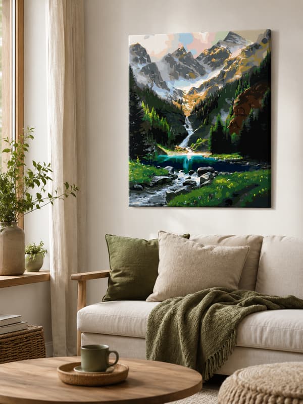 MALING EFTER TAL MED RAMME Billeder til maleri - Bjerghus 40x50 cm