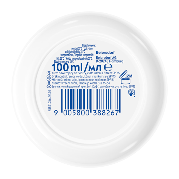 NIVEA Soft spf15 Intensiivinen kosteutusvoide 100 ml