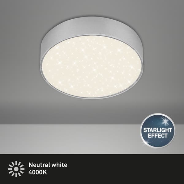 LED LOFTSLAMPE 11W - RUND - NEUTRAL - GRÅ - KØKKENGANG