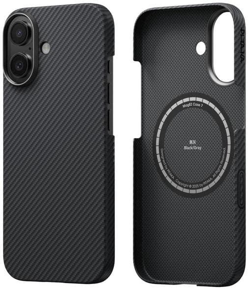 Etui - plecki PITAKA Ultra Slim MagSafe iPhone 17 Sort-grå