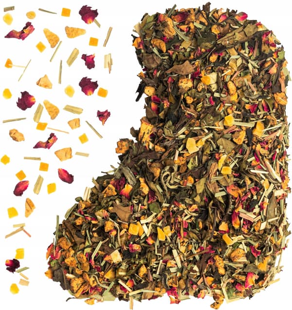vit te Pai Mu Tan + äpple+mango+pepparmint 50g