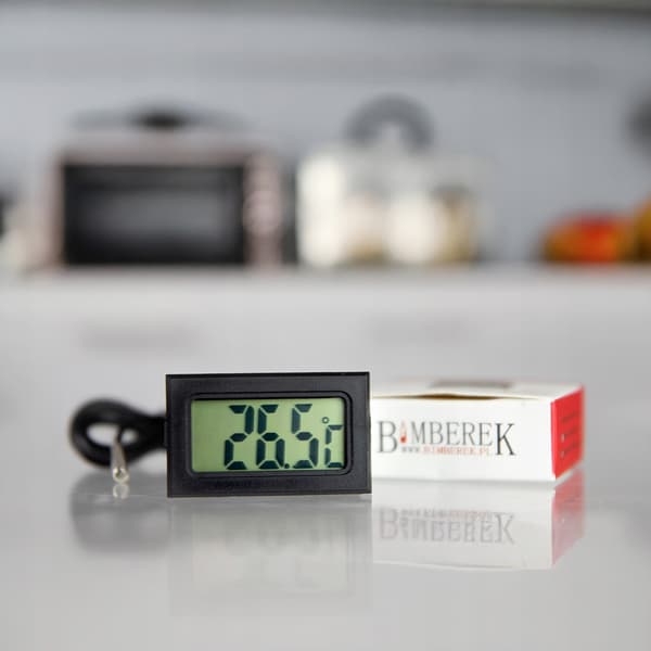 Digital elektronisk paneltermometer med LCD-sond, noggrann och precis