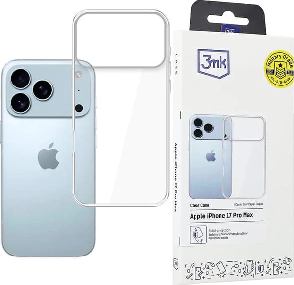Apple iPhone 17 Pro Max - 3mk Gennemsigtigt Etui