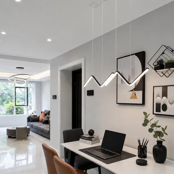 LED SOLUTION - Loftlampe - Zigzag - Sort