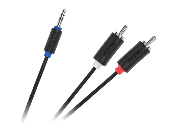 Jackkabel 3,5-2RCA 5m kabelteknisk standard