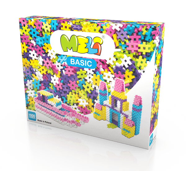 Meli Basic Pink byggeklodser 1000 stk.