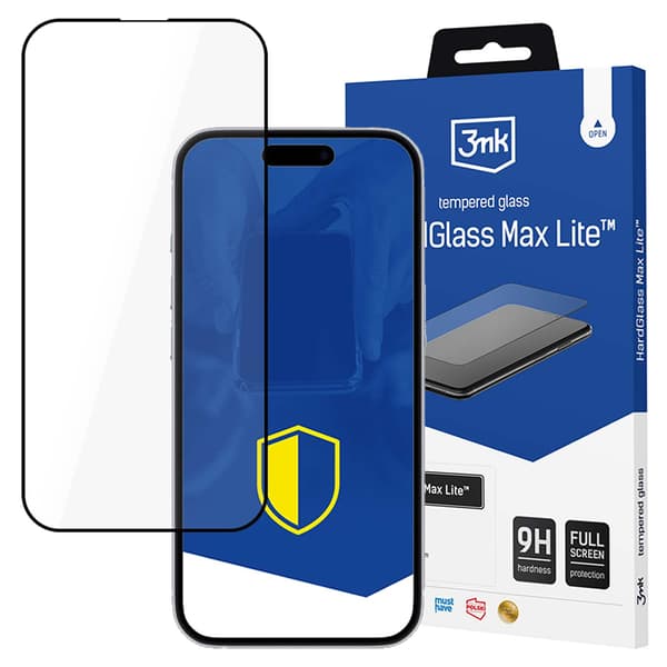 Apple iPhone 16E - 3mk HardGlass Max Lite Sort