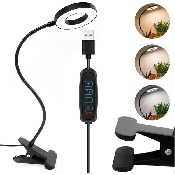 LED skrivebordslampe med klips - DML5 - Sort