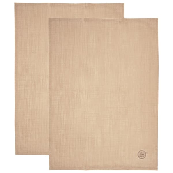 Köksdukar bomull beige 70x50 cm 2 st