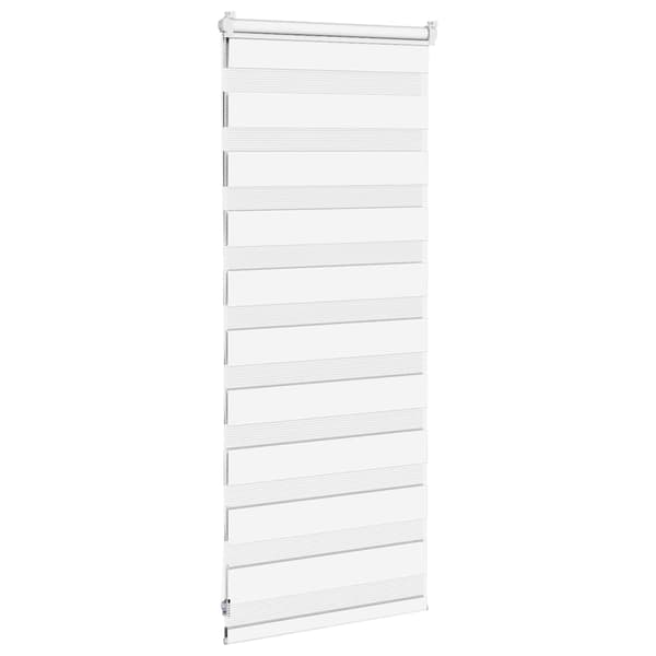 vidaXL Zebrarullgardin, vit, tygbredd 50,9 cm, polyester