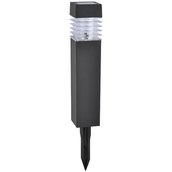 Solcellehavelampe LED-stolpe MARTIN 40 cm sort