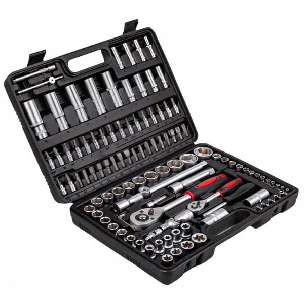 Yato 94-delt nøglesæt 1/4", 1/2", sort, model YT-12681