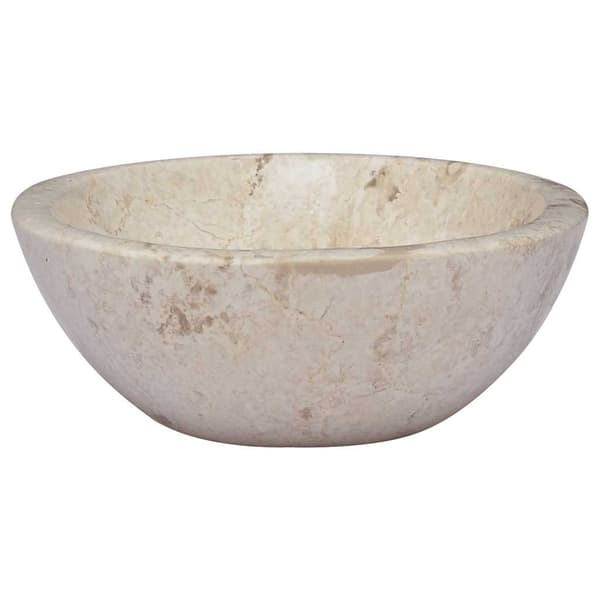 vidaXL Handfat, Creme, 53x40x15 cm, Marmor