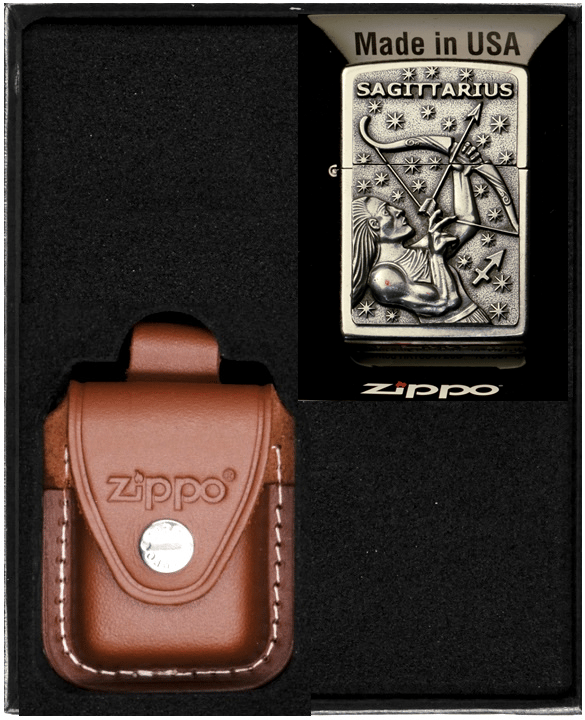 Zippo tændersæt Zodiac Skytten gaveæske nr. 2