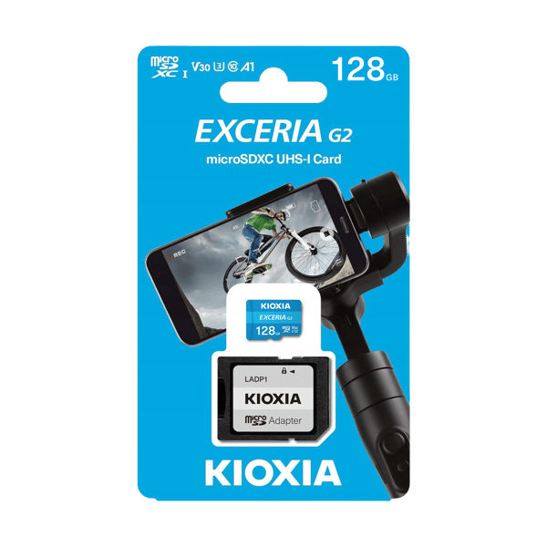 Kioxia 128 GB UHS-I U1 microSD-minneskort med adapter