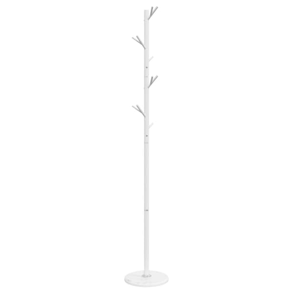 vidaXL Klädhängare vit 175 cm pulverlackerad järn