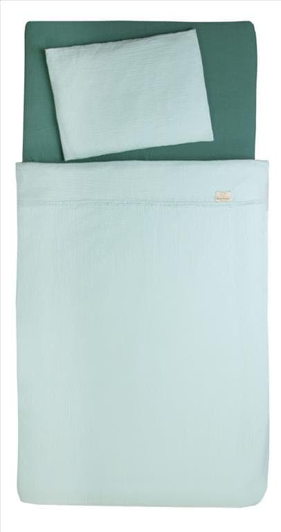 3-delat bäddset 100x135 MUSLIN Mintgrön