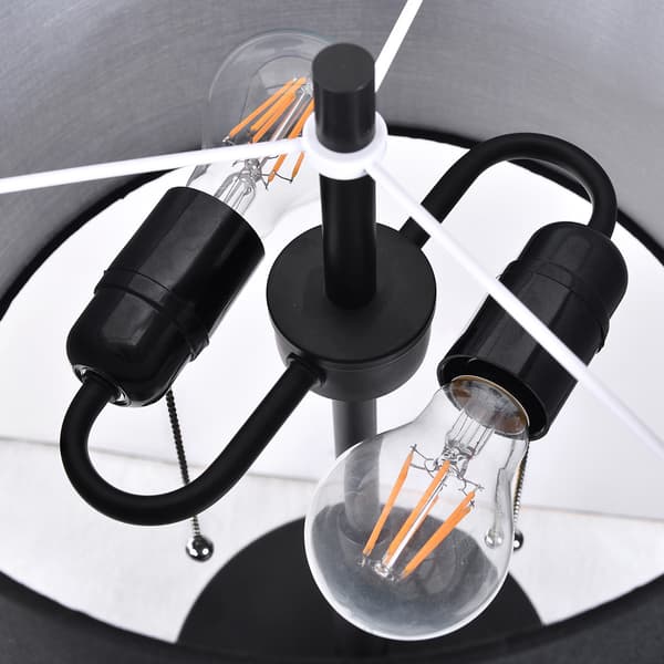 FOGO 2 E27 BORDLAMPE SORT LYS PRESTIGE LP-0304/2T BK