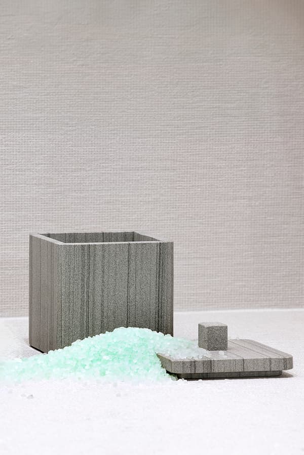 Q-BATH PREMIUM DECOR 1537 Grå Marmor Kosmetikbeholder