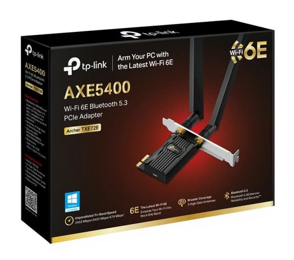 TP-LINK Archer TXE72E Wi-Fi 6E AXE5400 trådløs netværksadapter